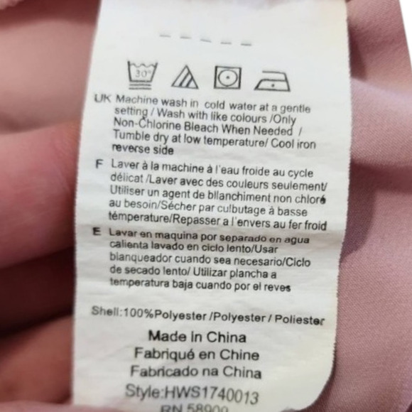 H by Halston Pink Shift Dress Pockets V Neck Summer Size Medium - Picture 6 of 8